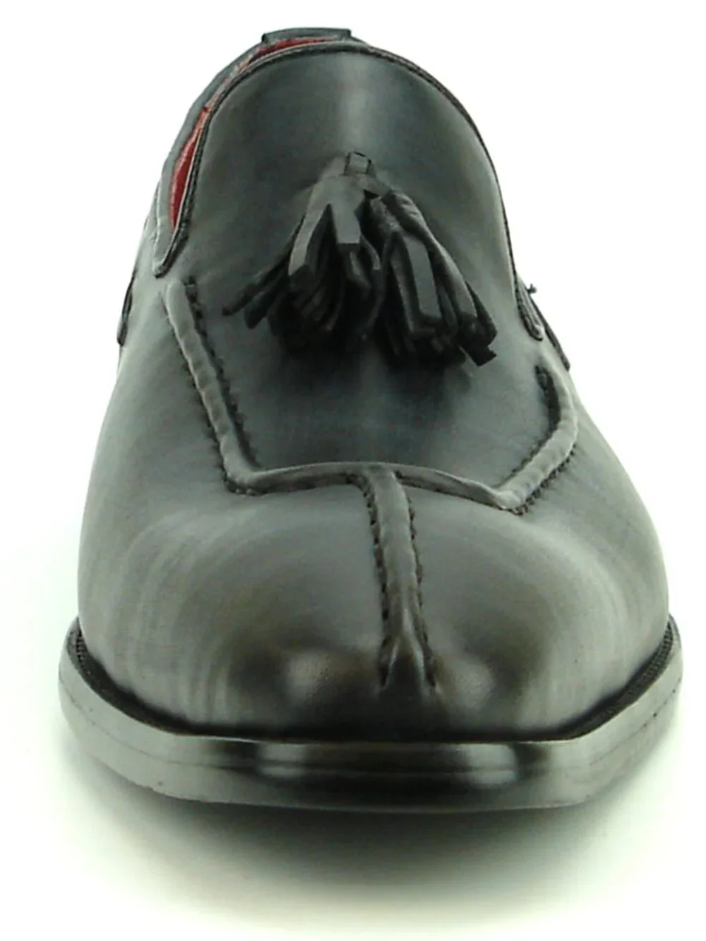 FI-8701 Black Leather Slip on with Tassel Fiesso by Aurelio Garcia